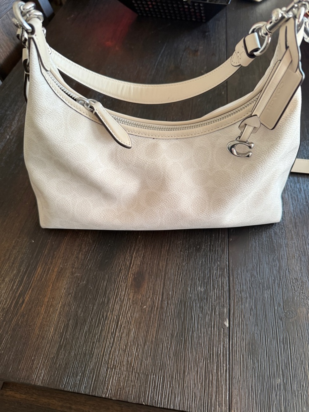 Coach Juliet 25 Pebbled Leather Shoulder Bag with Silver Hardware